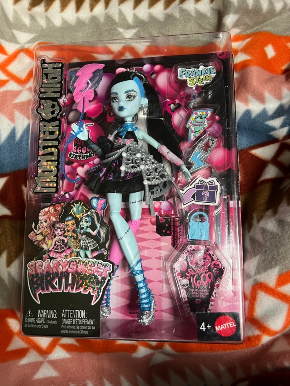 Mattel Monster High Frankie Stein Doll - Blue, Black & Pink Accents